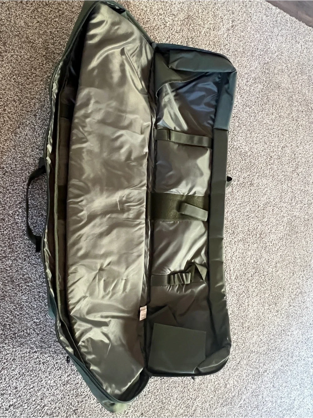 Tactical Olive Green Rifle Case with Pouches with back pack straps MOLLE webbing